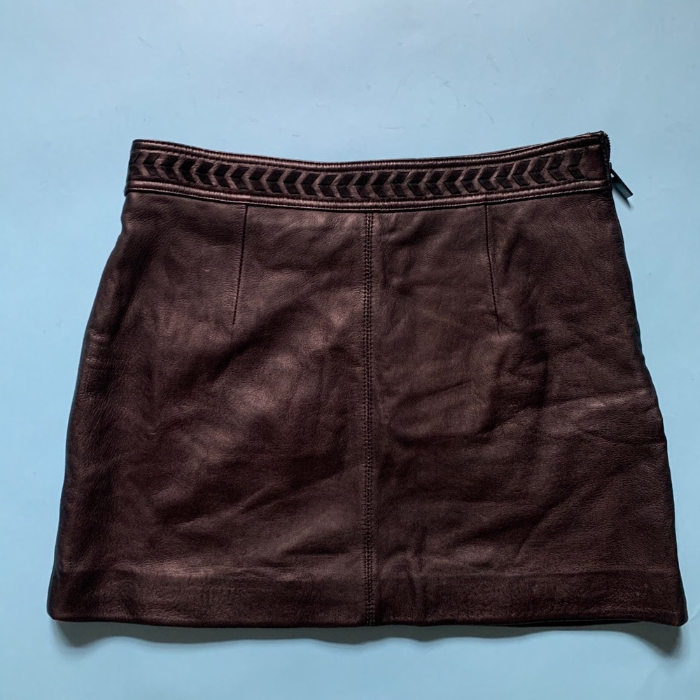 Zara Black Leather mini Skirt